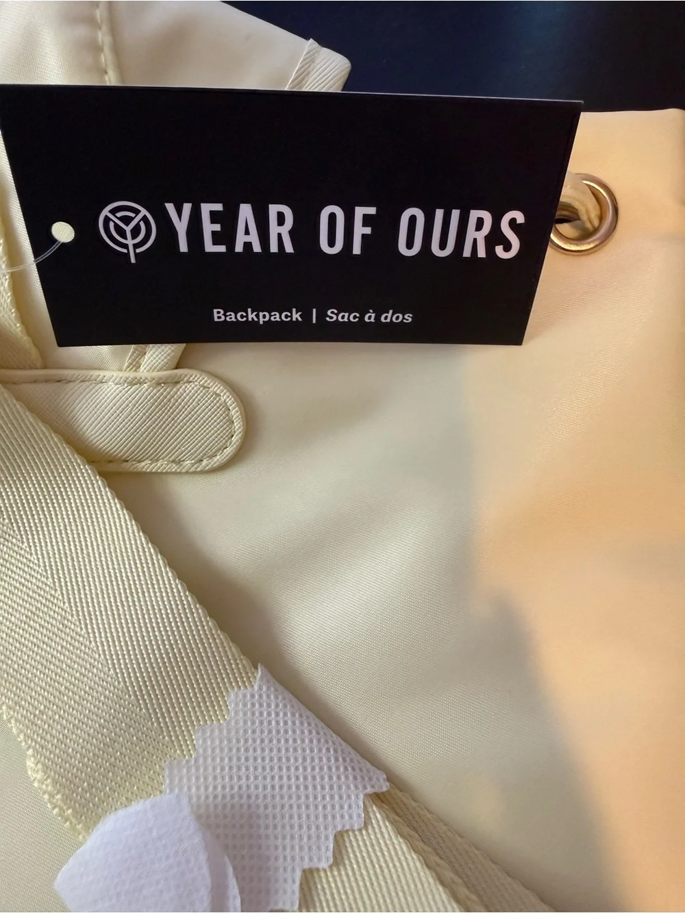 Year of Ours Yellow Nylon Backpack, NWT